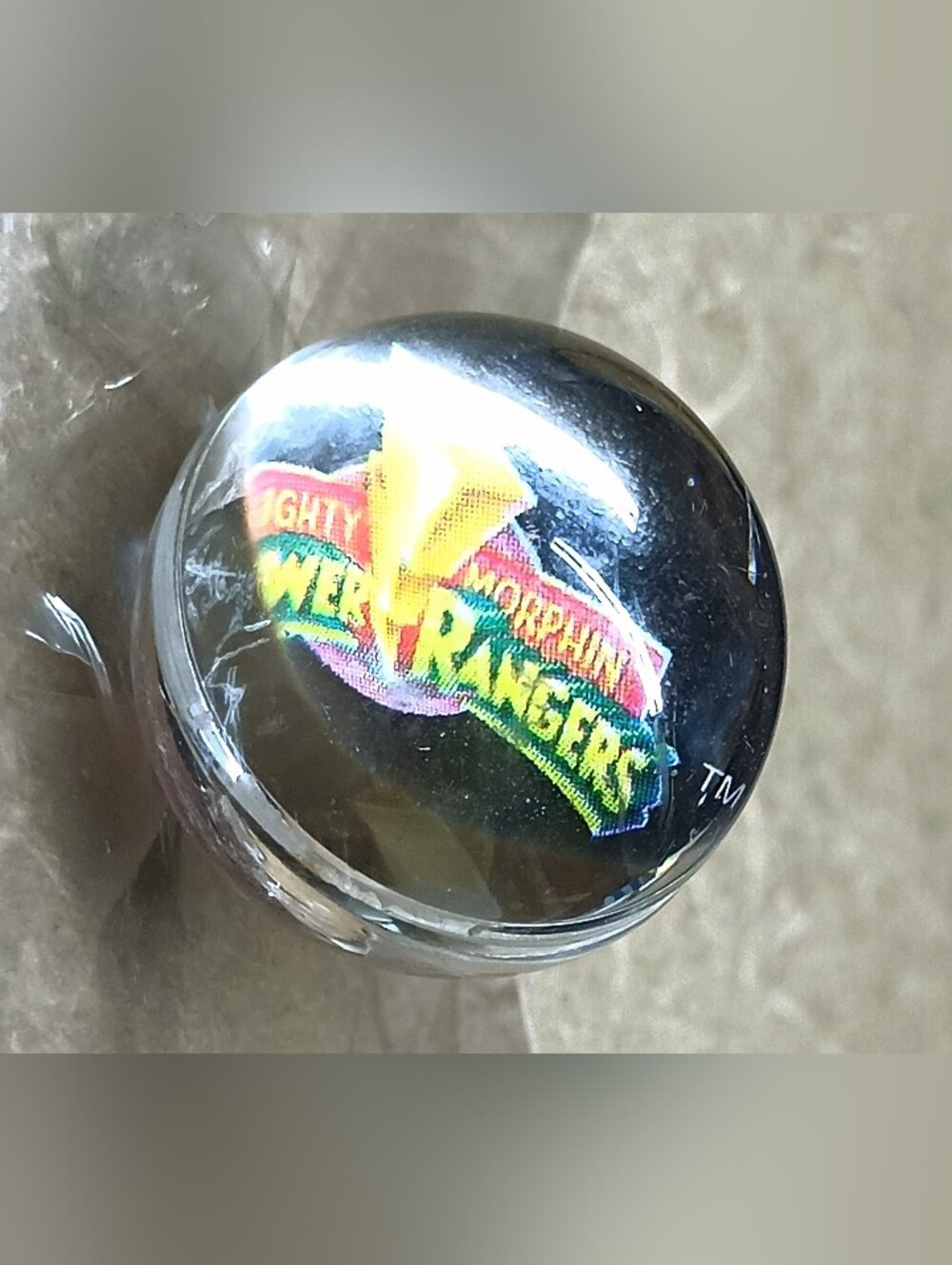 1994 vintage Power Rangers plexiglass marble not many or these around